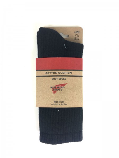 Cotton Cushion Socks - black