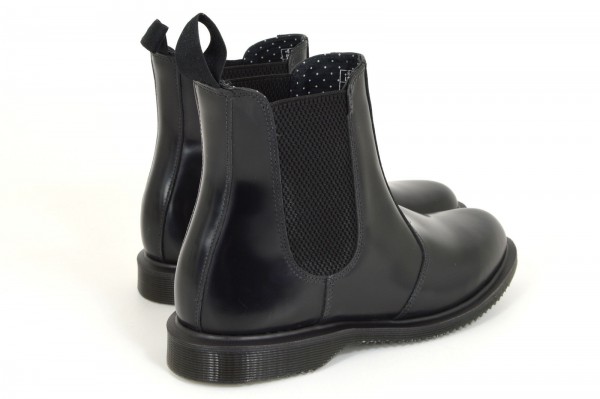 Dr. Martens Flora Chelsea Boots, Black, Black, Chelsea Boots, Leather, NEW